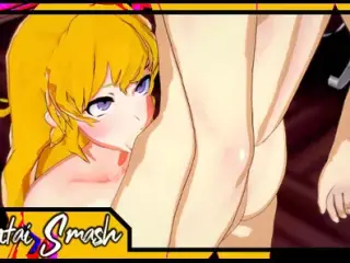 Yang Xiao Long deep throats cock & swallows cum. RWBY Hentai