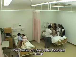 Japanese CMNF naked hospital prank TV show