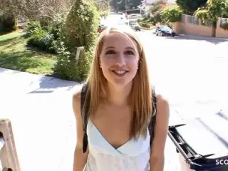 Pickup for Fuck - Cute College Girl Ranae Morgan get Big Dick inside