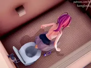 The ghost broke into the toilet to FUCK the ass of the Thicc Elf-Trap