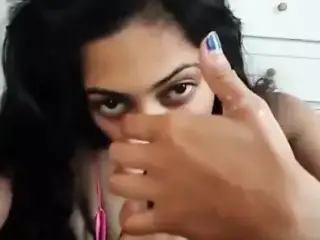 Indian wife sucking black dong in front of family