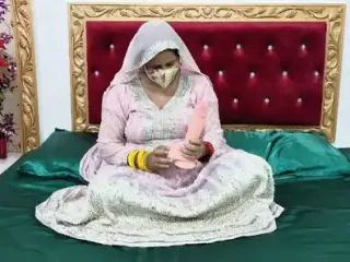 Indian Bride has Amazing Sex with Big Dildo on Wedding Night