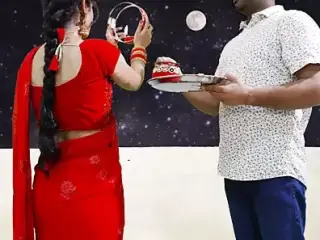 Karva Chauth Special: Newly married priya had First karva chauth sex and had blowjob under the sky with clear Hindi