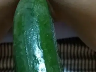 This slut deserves to have everything put into her, starting with a big cucumber