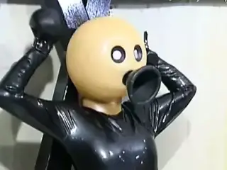 I Put The Funnel On Her Latex Mask - I Want To Pee In Her Face