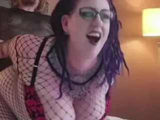 BBW getting fucked wearing Fishnet Bodysuit