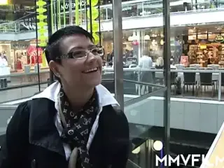 Short haired milf in glasses fucking