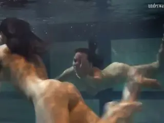 Underwater – sexiest babes ever touching tits