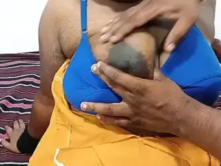 Big boobs Tamil wife hot sucking and fucking her husband Tamil dirty talking