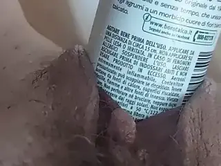 Masturbation with a deodorant