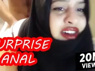 PAINFUL SURPRISE ANAL WITH MARRIED WOMAN WEARING A HIJAB!