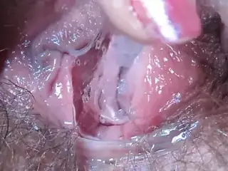 extremely wet pussy fingering closeup hd with big clit
