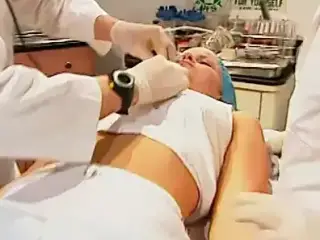 Male doctor fucks young cute blonde patient